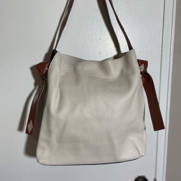 SAM EDELMAN “Audrey” 2-tone leather shoulder bag - Picture 2 of 8